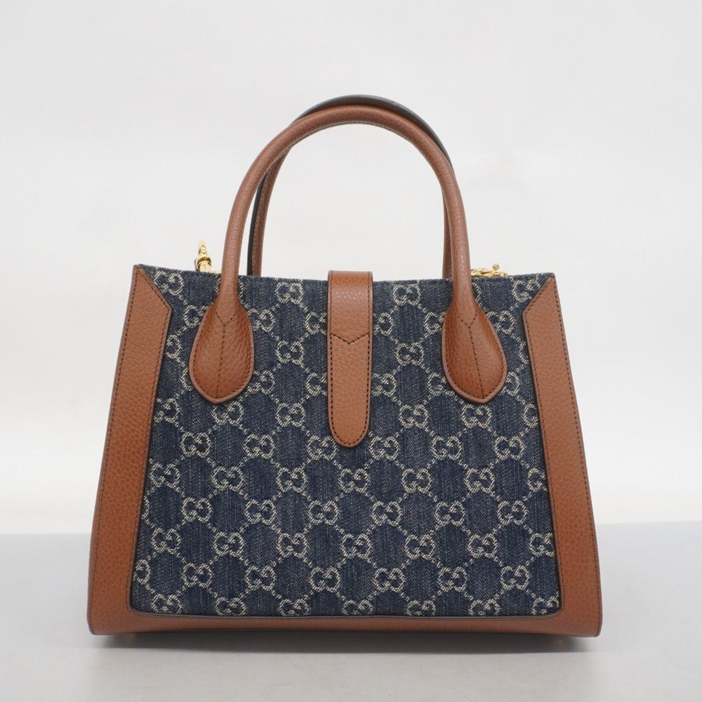 Gucci Handbag New Jackie GG Denim 649016 Blue Brown Women's P752960 - Picture 11 of 11